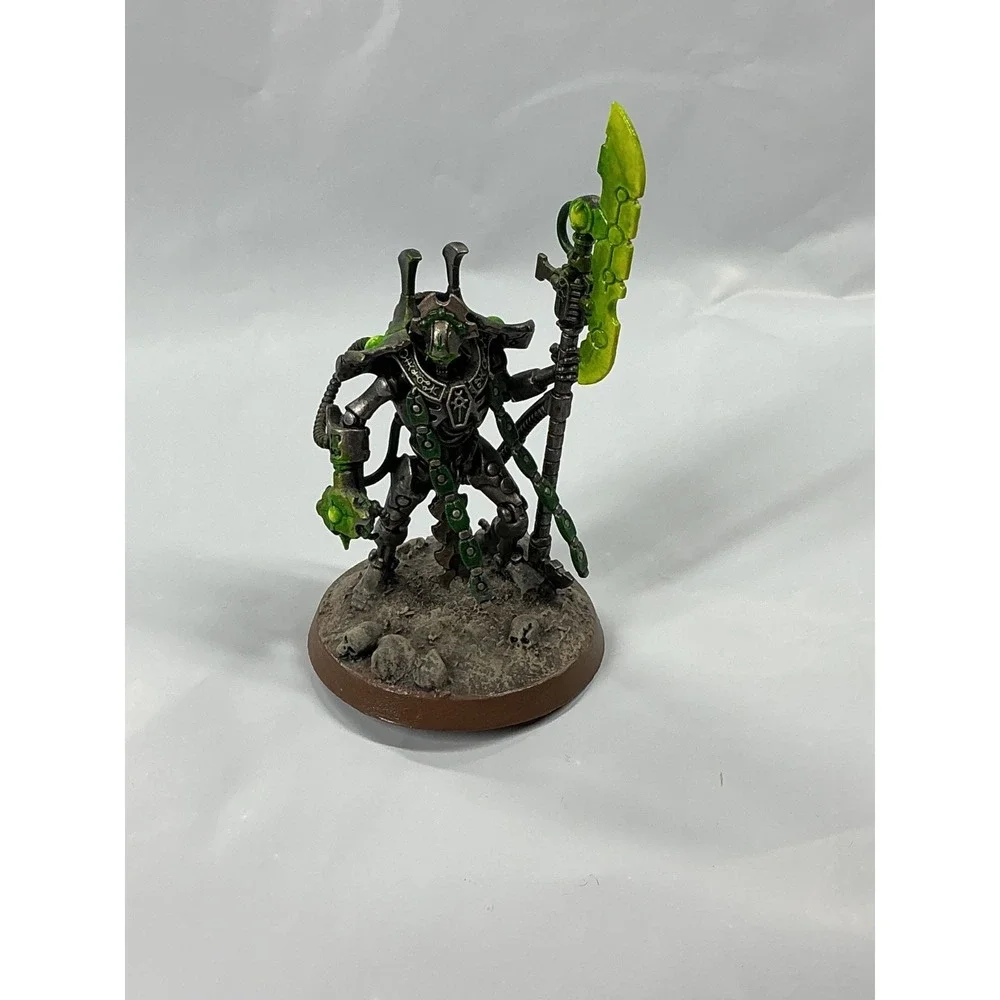 Warhammer 40k Necron Overlord Indomitus Tachyon Arrow Pro Painted Green Glow